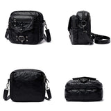 Button Rivet Crossbody Bag Women's PU Leather Shoulder Bags