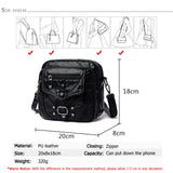 Button Rivet Crossbody Bag Women's PU Leather Shoulder Bags