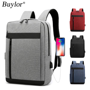 Buylor 16inch Laptop Backpack USB Charging Waterproof Bags for Men Women