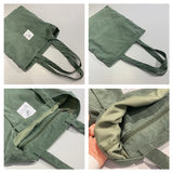 Buylor Female Corduroy Bag Shopping Canvas Shoulder Bags for Women Handbags
