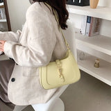 Buylor Women's Shoulder Bags Designers Underarm Handbag Top Purses PU Leather