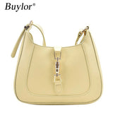 Buylor Women's Shoulder Bags Designers Underarm Handbag Top Purses PU Leather
