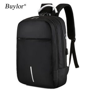 Buylor Anti-theft Combo Lock Backpack 15.6" Laptop Business Slim Bag