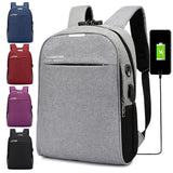 Buylor Business Backpack Men Anti Theft Lock Laptop Bag USB Charging Waterproof