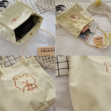 Buylor Corduroy Women's Tote Shoulder Bag Soft Eco Storage Handbag