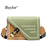 Buylor Crossbody Bag for Women Letter Printed Shoulder Bags Casual Handbag Purse