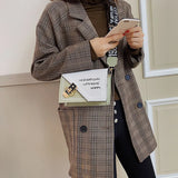 Buylor Crossbody Bag for Women Letter Printed Shoulder Bags Casual Handbag Purse