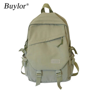 Buylor Women's Backpack Nylon Large Capacity Laptop Student Travel Bag