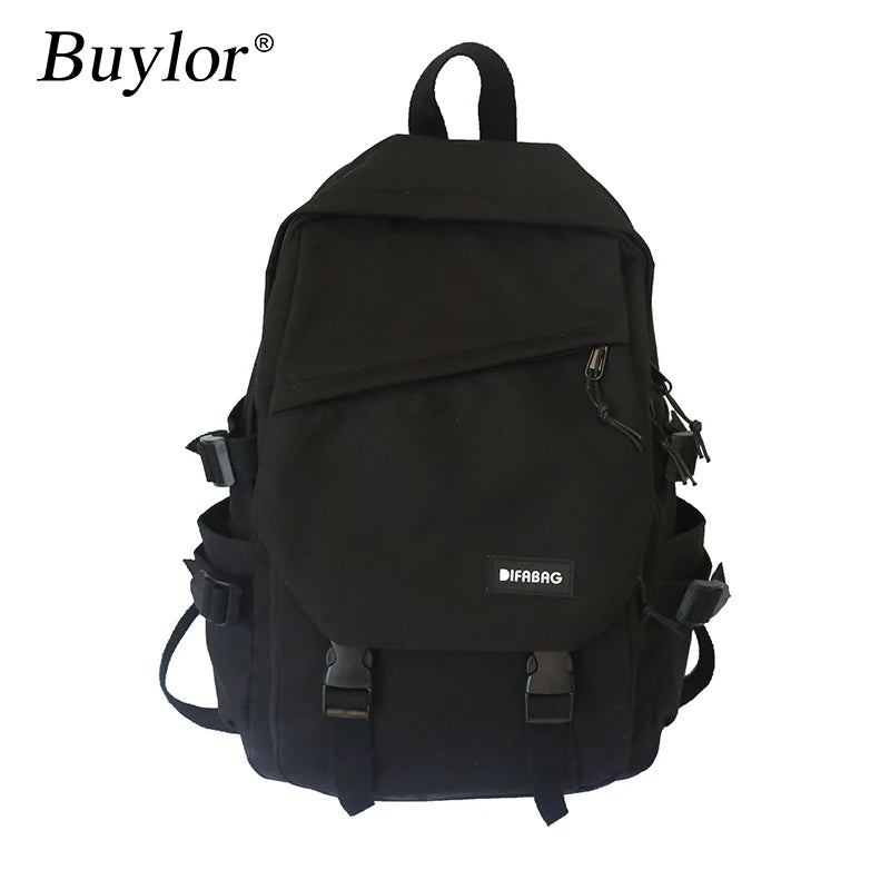Buylor Women's Backpack Nylon Large Capacity Laptop Student Travel Bag