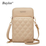 Diamond Lattice Cell Phone Purse Women Bag Wallet Crossbody Shoulder Bag