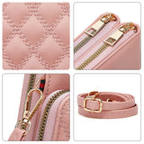 Diamond Lattice Cell Phone Purse Women Bag Wallet Crossbody Shoulder Bag