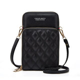 Diamond Lattice Cell Phone Purse Women Bag Wallet Crossbody Shoulder Bag