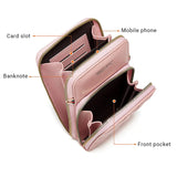Diamond Lattice Cell Phone Purse Women Bag Wallet Crossbody Shoulder Bag