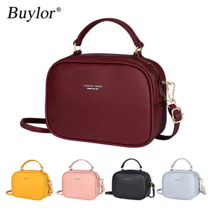 Buylor Crossbody Bag PU Leather Zipper Shoulder Bag Women High Handbags