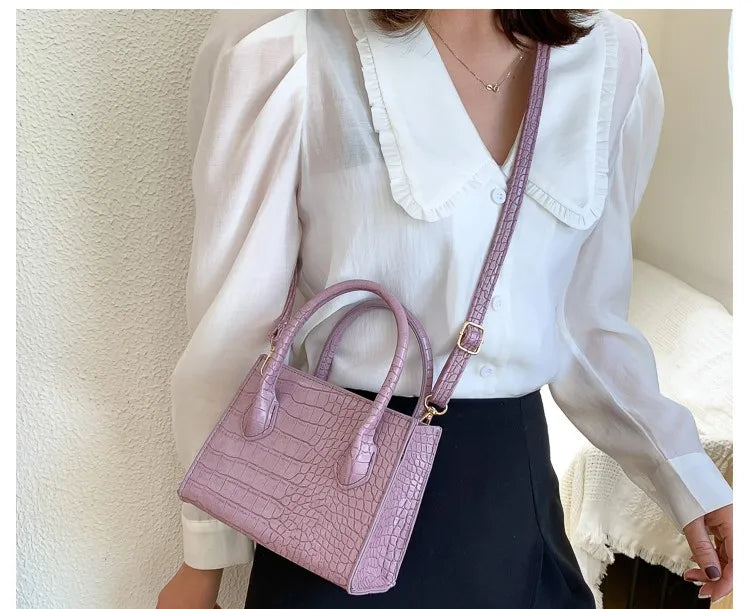 Buylor Crossbody Bags Crocodile Pattern Handbag Lady PU Leather Shoulder Bag