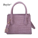 Buylor Crossbody Bags Crocodile Pattern Handbag Lady PU Leather Shoulder Bag
