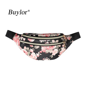 Buylor Printed Waist Pack Bags For Women Fanny Pack Travel Female Belt Bag Pouch