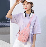 Buylor Sport Chest Bags Cusual Crossbody Bag for Women Shoulder Nylon Solid Ladi