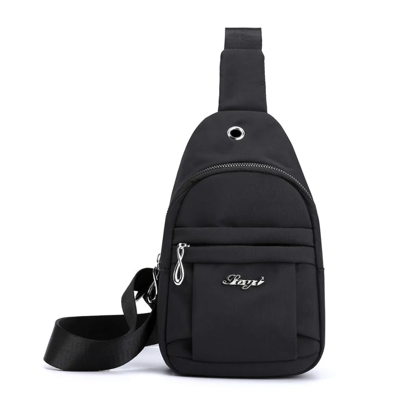 Buylor Sport Chest Bags Cusual Crossbody Bag for Women Shoulder Nylon Solid Ladi