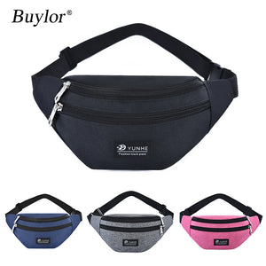 Buylor Waterproof Waist Bag Men Women Fanny Pack Large Crossbody Bag