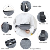 Buylor Waterproof Waist Bag Men Women Fanny Pack Large Crossbody Bag