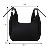 Buylor Female Shoulder Bag PU Leather Street Crescent Retro Mini Underarm Bag