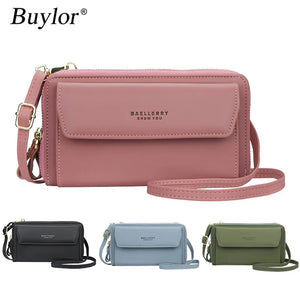 Buylor Flap Women's Bag Crossbody PU Leather Wallet Clutch Purse