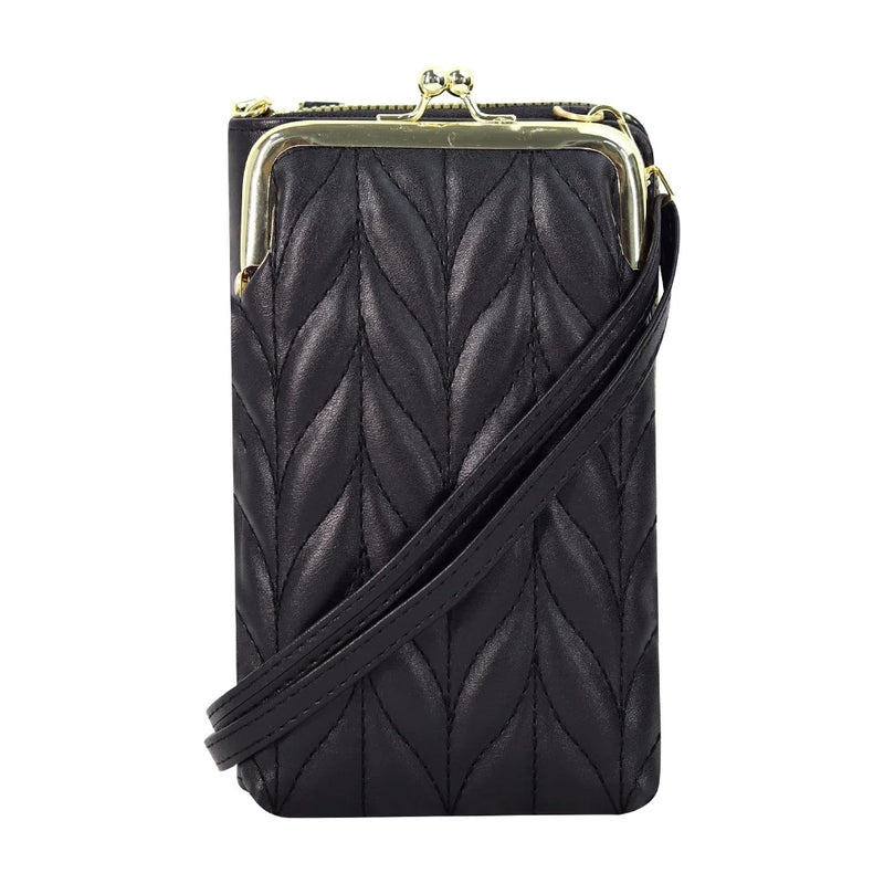 Buylor Hasp Cell Phone Purse Crossbody Leather Shoulder Bags for Women