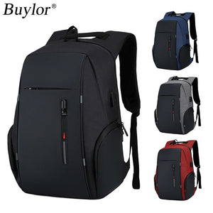 Buylor 15.6in Laptop Backpack USB Business Bag Waterproof Rucksack