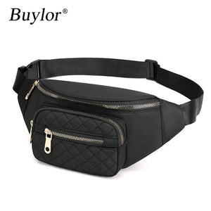 Buylor Women's Waist Bag Waterproof Belt Bags Crossbody Chest Bag