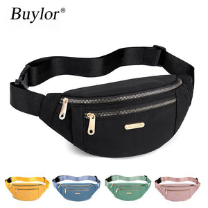 Buylor Nylon Waist Bags Waterproof Shoulder Crossbody Chest Bags for Women