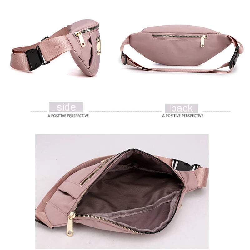 Buylor Nylon Waist Bags Waterproof Shoulder Crossbody Chest Bags for Women