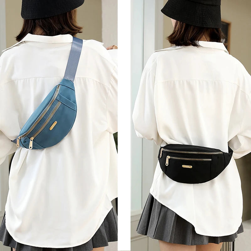 Buylor Nylon Waist Bags Waterproof Shoulder Crossbody Chest Bags for Women