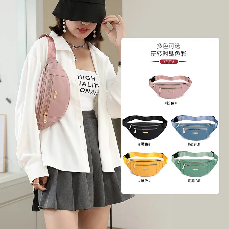 Buylor Nylon Waist Bags Waterproof Shoulder Crossbody Chest Bags for Women