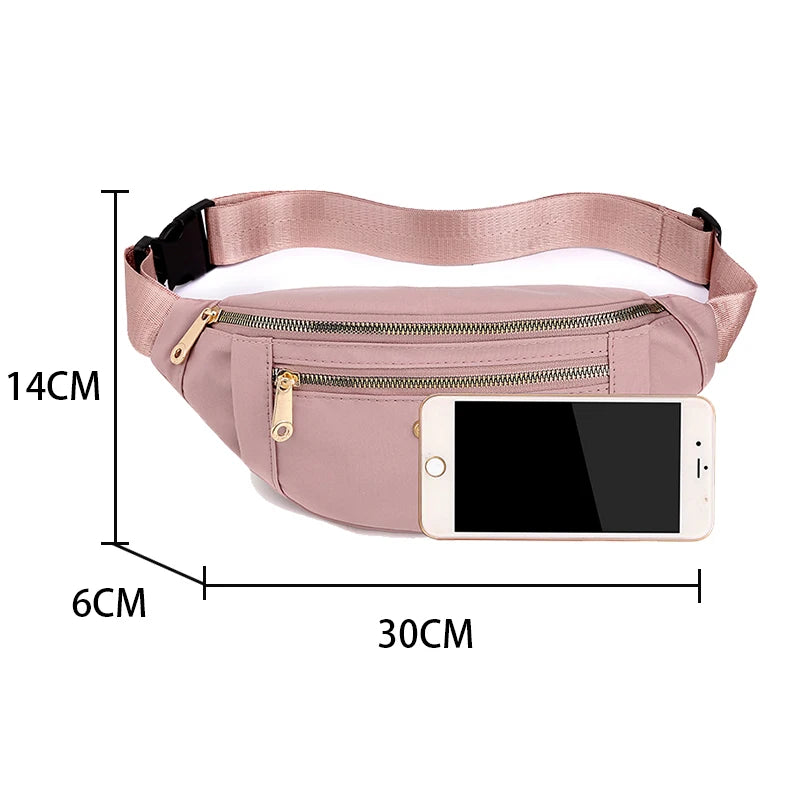 Buylor Nylon Waist Bags Waterproof Shoulder Crossbody Chest Bags for Women
