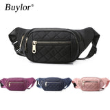 Women Nylon Waist Bag Running Fanny Pack Waterproof Hip Bum