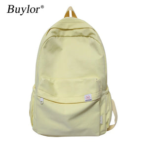 Buylor Nylon Women Backpack High Waterproof Schoolbag for Teenage Girls