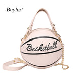Crossbody Bag for Women Basketball Handbag Round Ball Purse Chains Tote