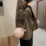 Crossbody Bag for Women Basketball Handbag Round Ball Purse Chains Tote