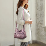 Buylor Soft Leather Shoulder Bag Casual Mother Bag Handbags