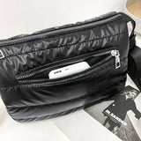 Warm Women Shoulder Bag Flap Nylon Cotton Crossbody Handbag