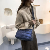 Warm Women Shoulder Bag Flap Nylon Cotton Crossbody Handbag