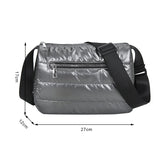 Warm Women Shoulder Bag Flap Nylon Cotton Crossbody Handbag