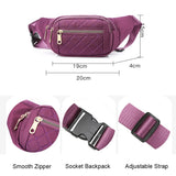 Buylor Sports Waist Bags for Women Nylon Fanny Pack Waterproof Belt Bags