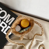 Buylor Summer Beach Bags Straw Crossbody Cell Phone Purse Tassel Shoulder Ba