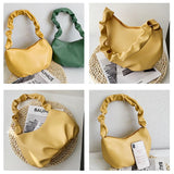 Buylor Summer Pleated Handlebags PU Women's Bag