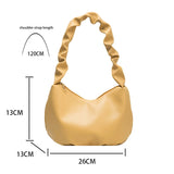 Buylor Summer Pleated Handlebags PU Women's Bag