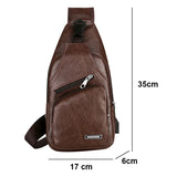 Buylor USB Charging Sports Chest Bag Casual Shoulder Bag for Women Men