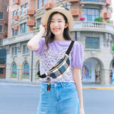 Buylor Waist Bag For Women Belt Bag Canvas Fanny Pack Girl Hip Bum Bag