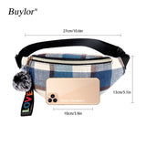 Buylor Waist Bag For Women Belt Bag Canvas Fanny Pack Girl Hip Bum Bag